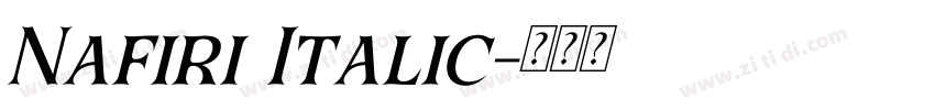 Nafiri Italic字体转换